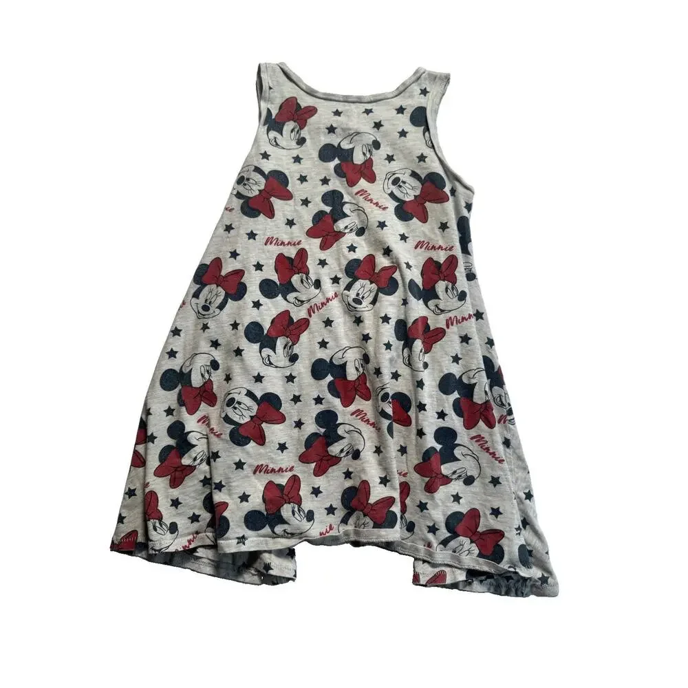 Old Navy Disney Minnie Mouse Girls Dress 5T Gray Sleeveless Skater Cotton